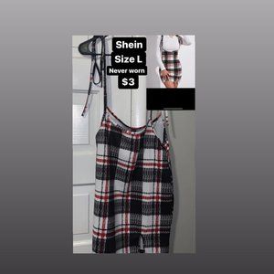 Plaid Overall Dress